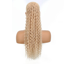 Long Kinky Curly Drawstring Ponytail Hair Extension 25 Inch Blonde Bohemian Synthetic Afro