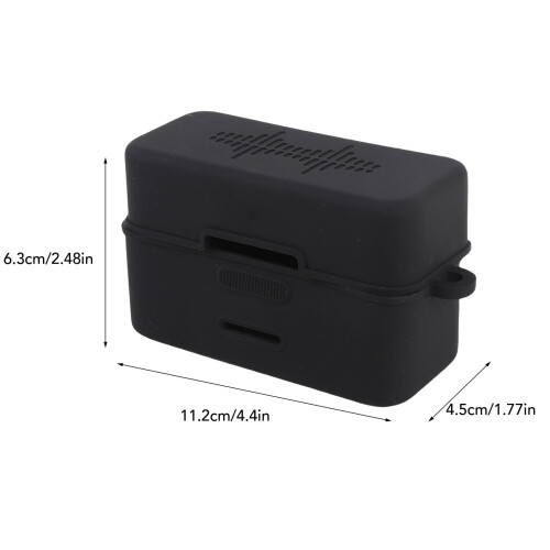 Silicone Protective Cover for Mic Mini Microphone Charging Case Black 1