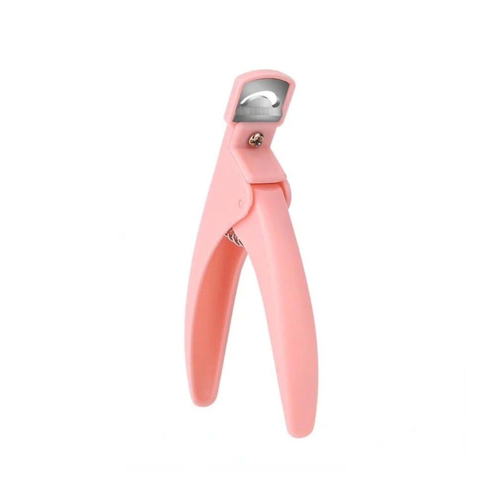 Pink Professional Stainless Steel Nail Clippers And Scissors Set For French False Acrylic Tips