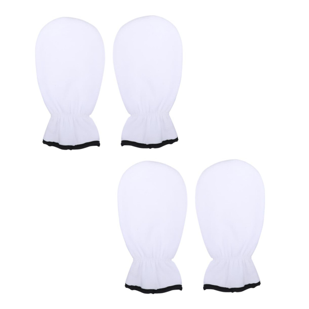 White Paraffin Wax Gloves And Mitts For Hand Spa Treatment Heat Retention Deep Hydration Reusable