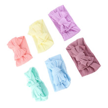 Set di 6 fiocchi per capelli per neonato, fasce elastiche morbide in colori affascinanti