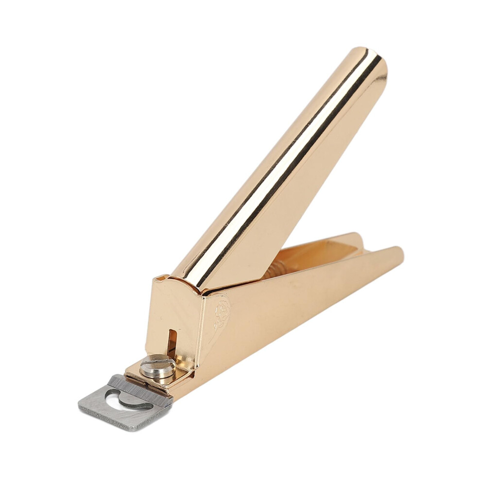 Gold False Nail Clipper Stainless Steel U Shape Nail Tip Cutter For Acrylic And Artificial Nails