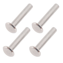 100 Pcs M3 Rivet Screws Flat Round Head for PU Leather Crafts, Stainless Steel