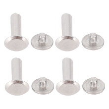 4x14x8.5mm Stainless Steel Rivet Stud Set for Leather & Crafts