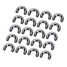 20 Sets Zinklegierung D-Ring-Versteller für Handtaschen, Silber Schwarz