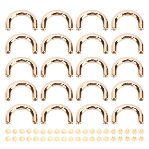 20 Metallbaghaken U-Form-Ringverbinder, Gold, 25x17mm 2