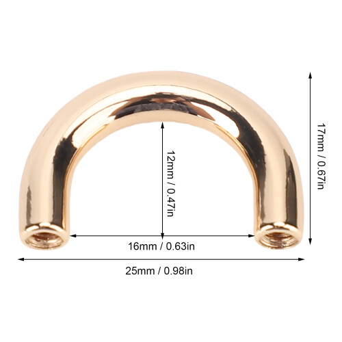 20 Metallbaghaken U-Form-Ringverbinder, Gold, 25x17mm 1