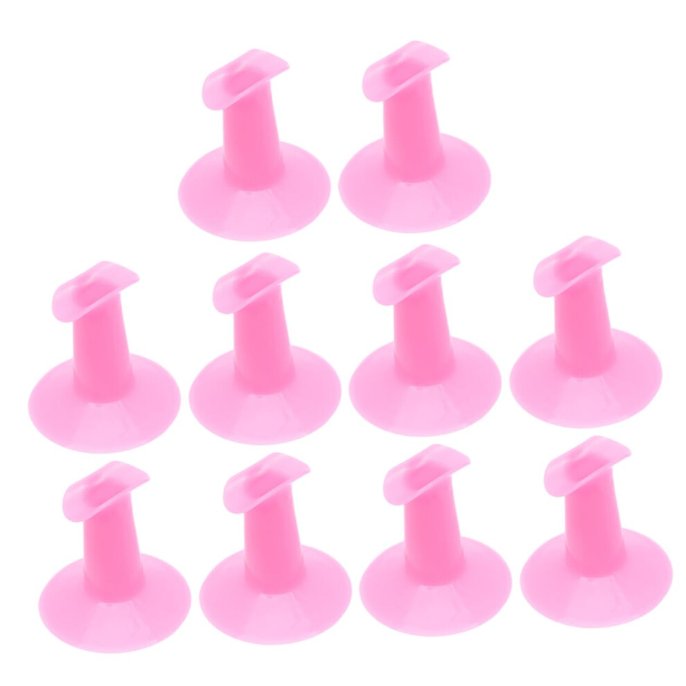 10pcs Plastic Nail Art Finger Stand with Ergonomic Finger Rest for Salon and Home Manicure