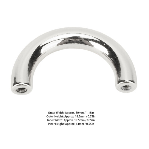 20 Pcs Silver U-Shaped Bag Clasp Connectors 19.5x14mm 1