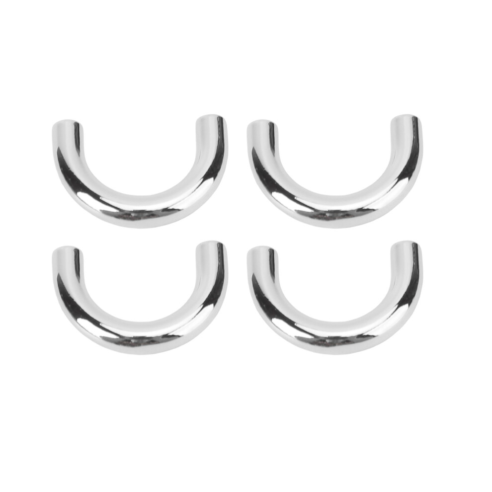 20 Sets Zinc Alloy Iron D Ring Connectors, Silver, 22x15.5mm