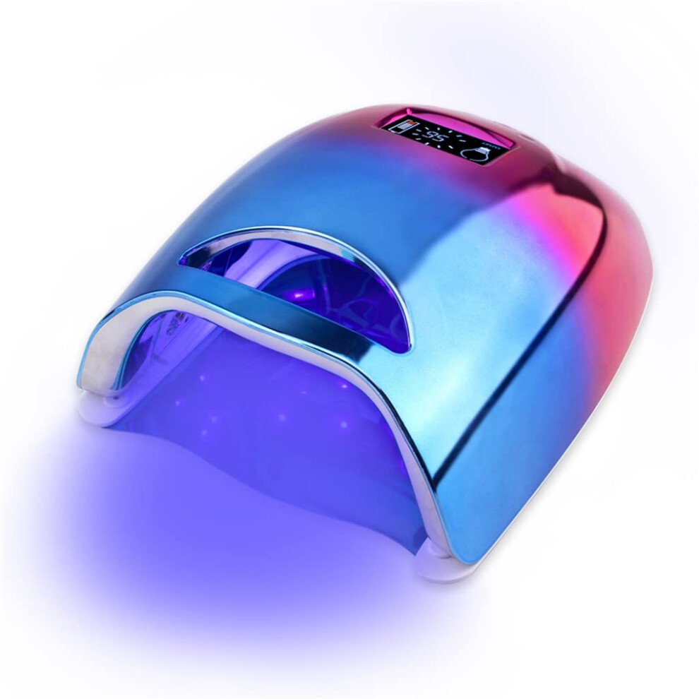 48W Cordless LED Nail Lamp Rechargeable Nail Dryer with Adjustable Foot Support for Gel Polish