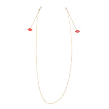 Glasses Chain, Lightweight Durable Material with Adjustable Chain Length and Lip-Shaped Pendant, Eyeglass Strap For Women for Sunglasses and Reading G