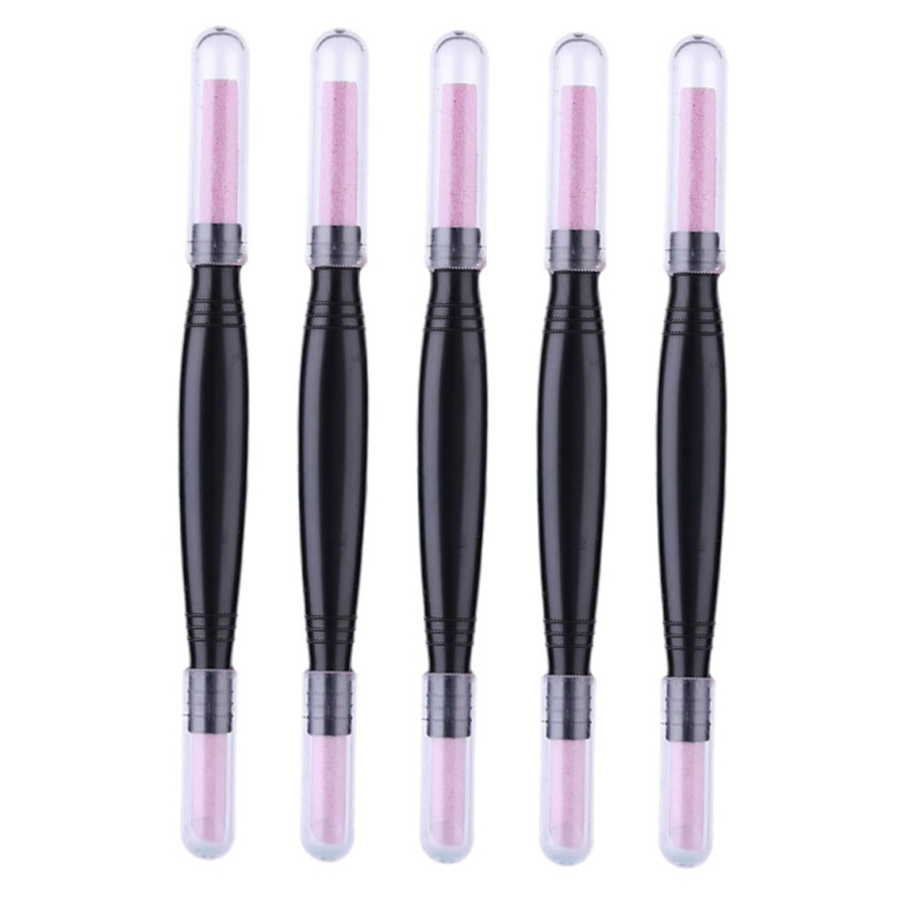 15pcs DoubleHeaded Pumice Stone Nail File and Cuticle Remover Pen for Manicure