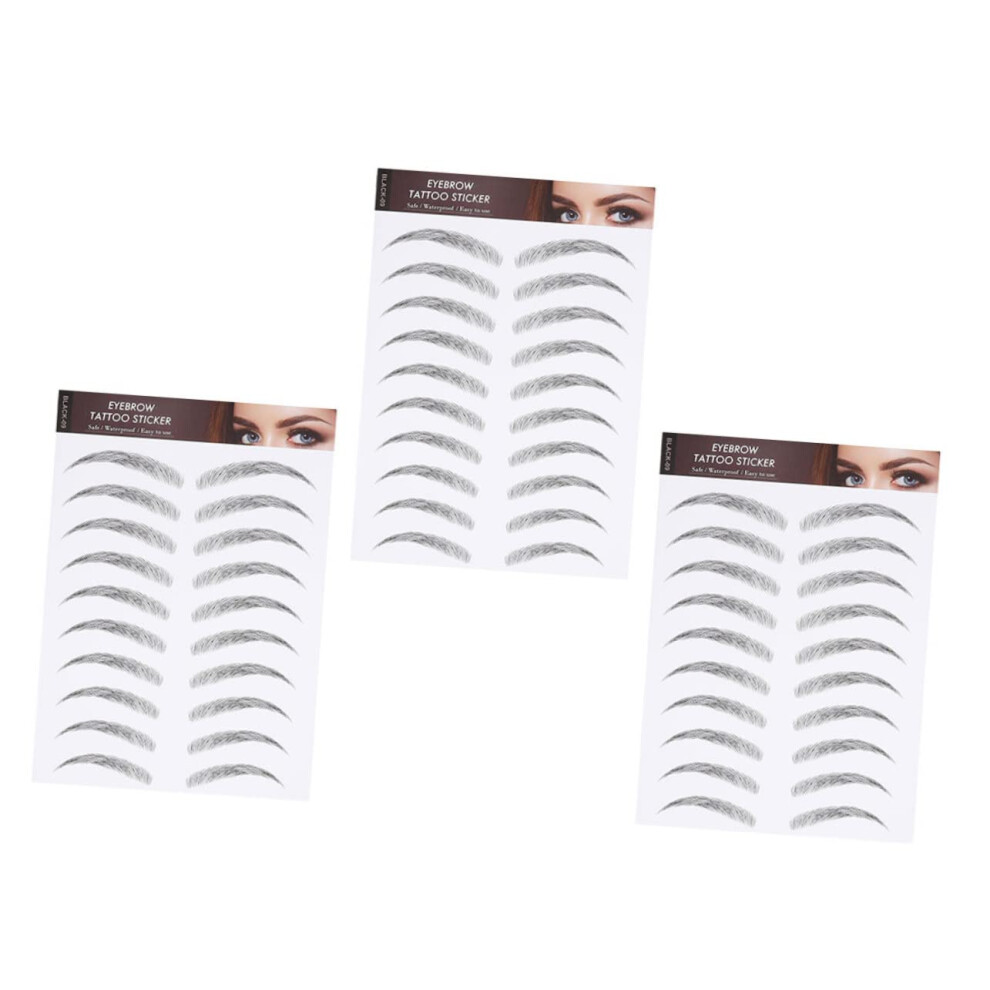 Eyebrow Tattoo Stickers Waterproof NaturalLook Temporary Brow Tattoos for Sparse Patchy Brows