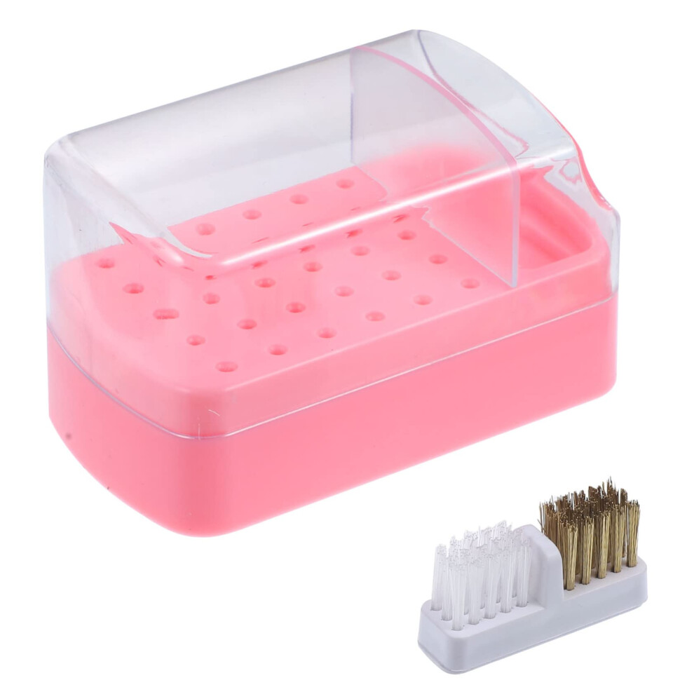 Nail Drill Bit Holder with DustProof 30 Slots for Easy Identification and Secure Storage