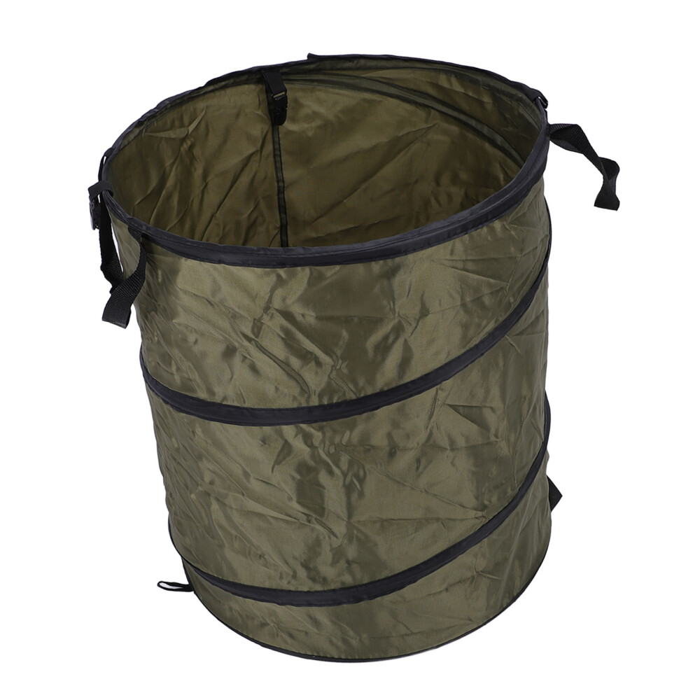 Dark/Green 90L Portable Folding Trash Bin | Waterproof Oxford Cloth, 45Cm X 55Cm,