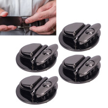 10 Sets Silber Schwarz Tuck Lock Verschluss 40 mm für Taschen
