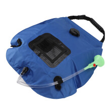 20L Solar-Camping-Duschenbeutel mit umschaltbarem Kopf – Blau, Strapazierfähiges Tuch