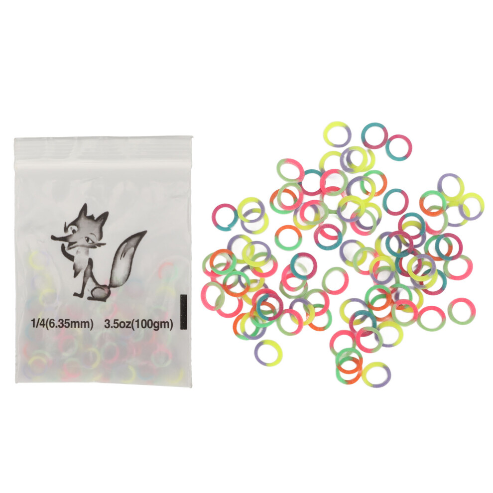 500pcs Orthodontic Rubber Bands 6.35mm Color Mixed Dental Elastic Bands