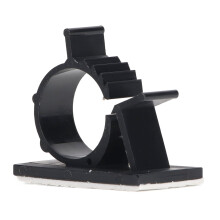 100 pièces de clips câble en nylon noir réglables 8x10mm