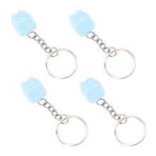 20 Stück Baby-Zahndose Schlüsselanhänger Organizer Tragbarer Milchzähne-Halter Blau