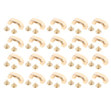 High Hardness Light Gold Metal D Ring Connector Arch Bridge Buckle 12x5x6.5mm