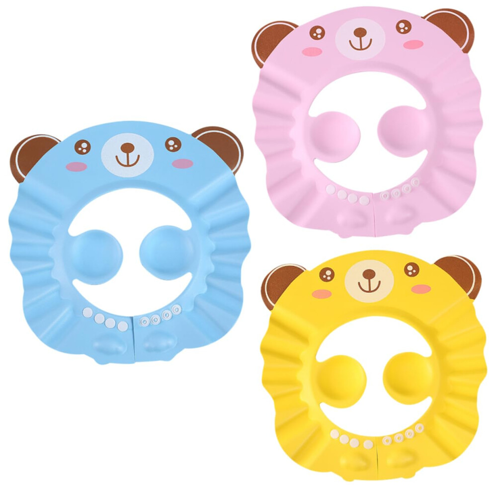 Baby Shower Cap Set Waterproof Eye Protection Adjustable Fit for Toddlers and Kids Bath Visor
