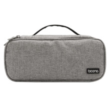 BOONA Draagbare Reisopbergtas, Multifunctionele Opbergtas voor Laptopadapter, Powerbank, Datakabel, Oplader, Grijs