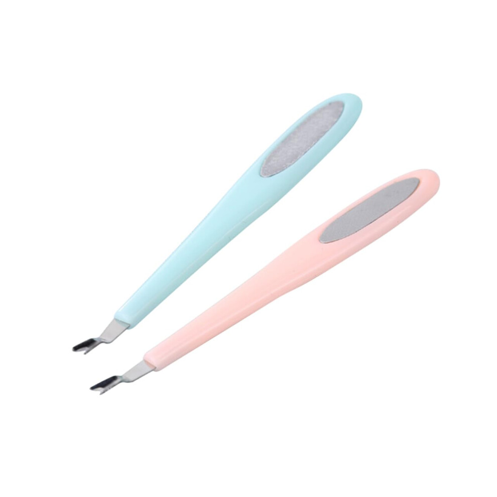 Professional Nail File and Buffer Set 2pcs for Precision Nail Shaping Salon or Home Use Random Color