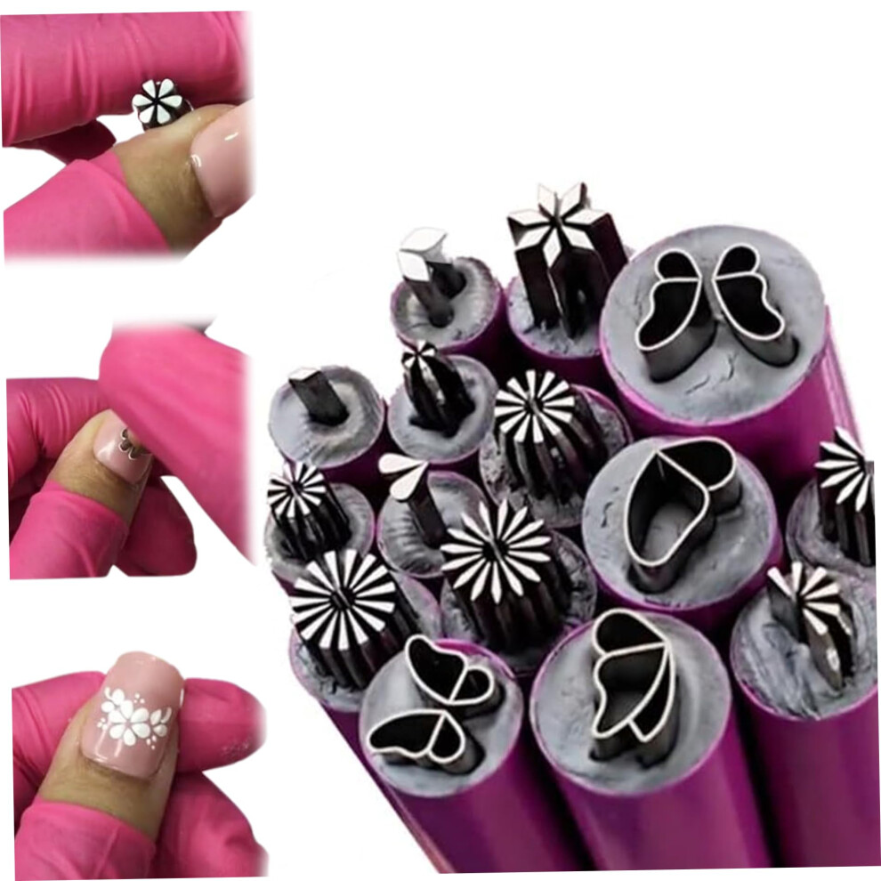 Nail Stamp Kit with 15 Precision Stamping Pens, 6 Styles, Reusable DIY Nail Art Tools for Women