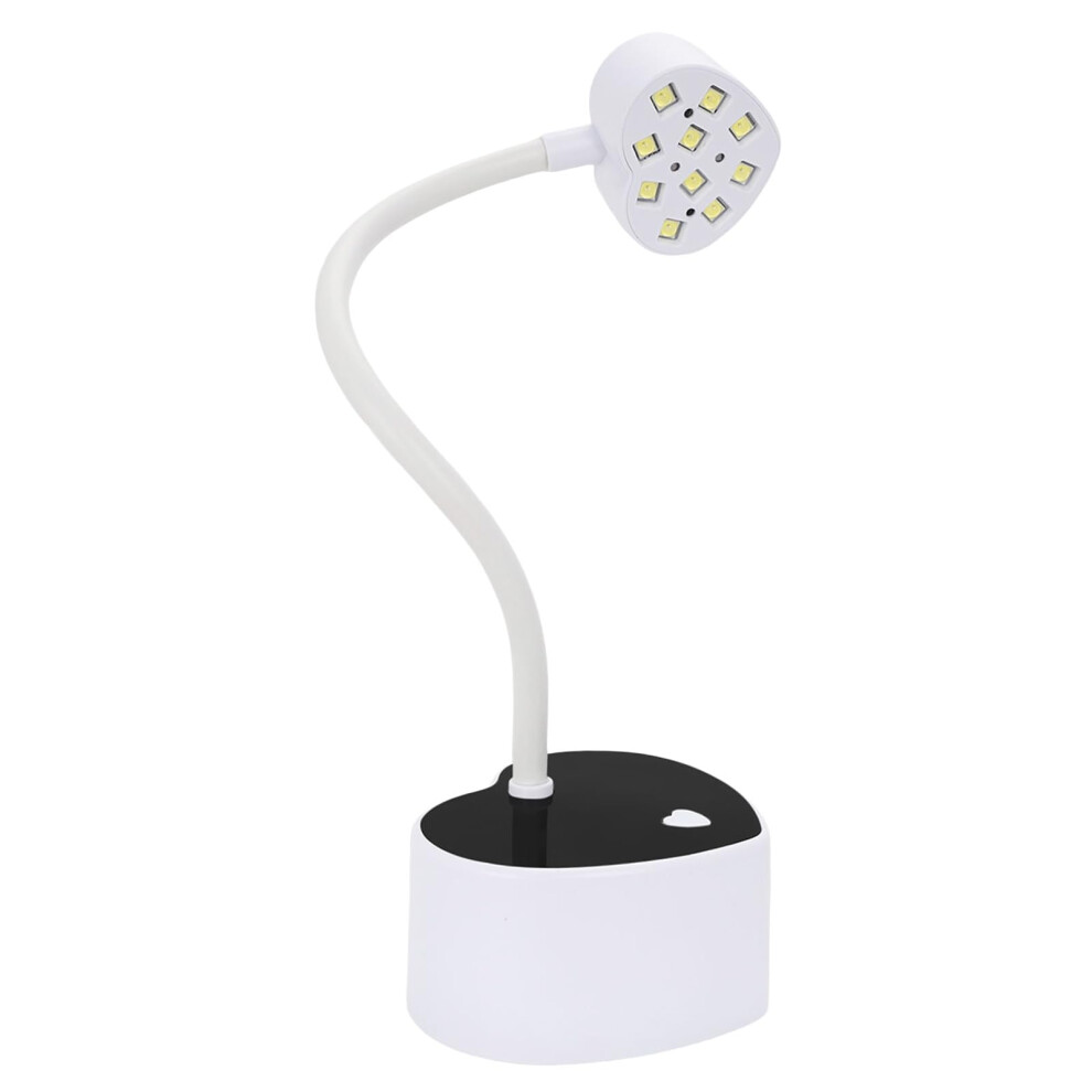 Rechargeable UV LED Nail Dryer Lamp with HeartShaped Base for Fast Gel Drying and Travel