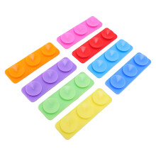 8 Pcs Silicone Sensory Suction Strips for Kids, Vibrant Colors & Portable