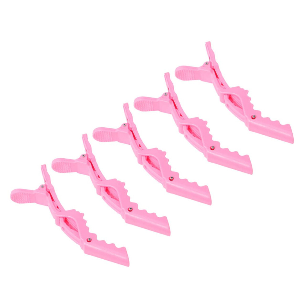 Unisex Pink 15Pcs Hairdressing Clips With Secure Nonslip Grip For Professional Hair Sectioning