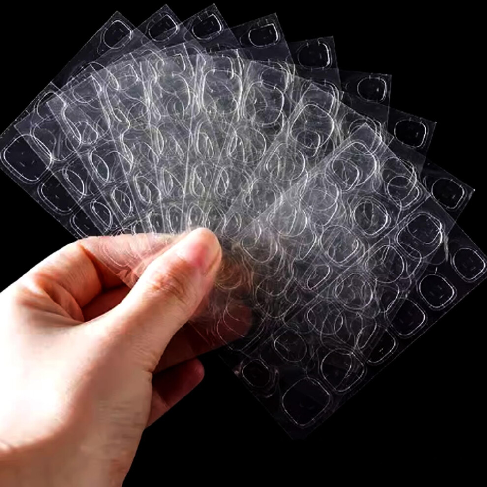 Nail Adhesive Tabs and Press On Nail Glue Stickers, Transparent Jelly, Waterproof, 12 Sizes 600pcs