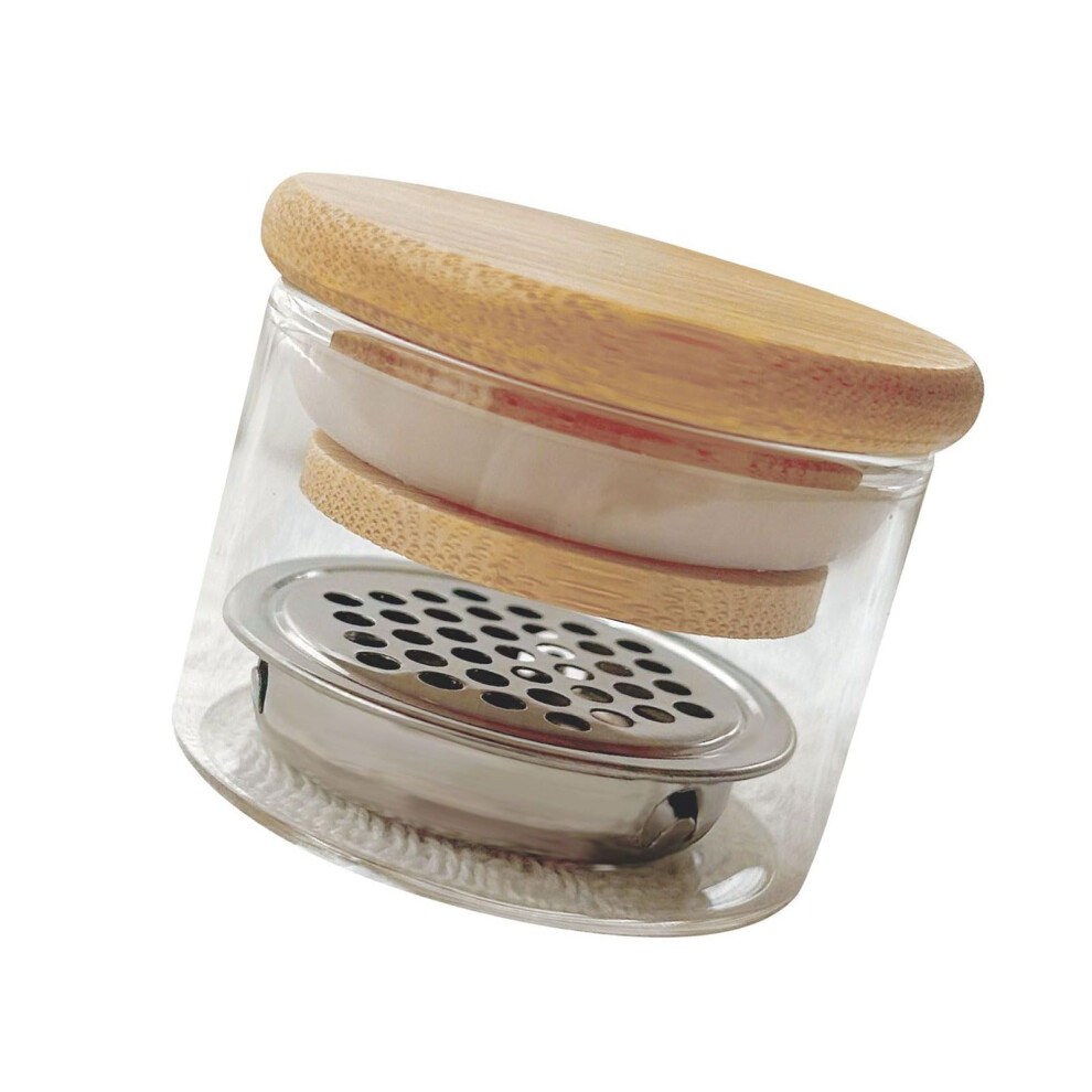 Clear Acrylic Nail Art Brush Holder with DustProof Lid for Brushes and Glitter Storage