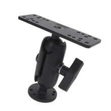 Robustes Fischfinder-Halterung 1,5" Kugelkopf Lange Arm Schwarz Marine Elektronik