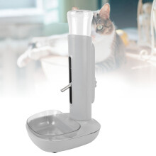 Haustier stehender Wasserspender Futterspender 680ml Grau, verstellbar, tragbar