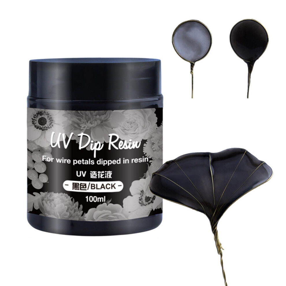 Black Epoxy Resin For Jewelry Making, Fast Curing Uv Resin 100Ml For Earrings And Hairpins 9450606659705