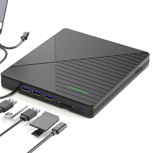 Multifunctional External Optical Drive USB3.0 DVD-RW Mobile Optical Drive Burner for Notebook CD/DVD Disc Reader 2