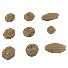 Key Pad Set Vervangende Pads Reserveonderdeel-Kaki grijs