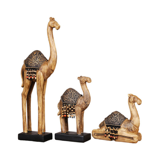 Kamelen Beeldjes Hars Kamelen Standbeelden Collectible-B 1