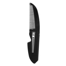 Folding Pocket Comb for Men with Smooth Polished Teeth, Foldable Beard Styling Travel Grooming