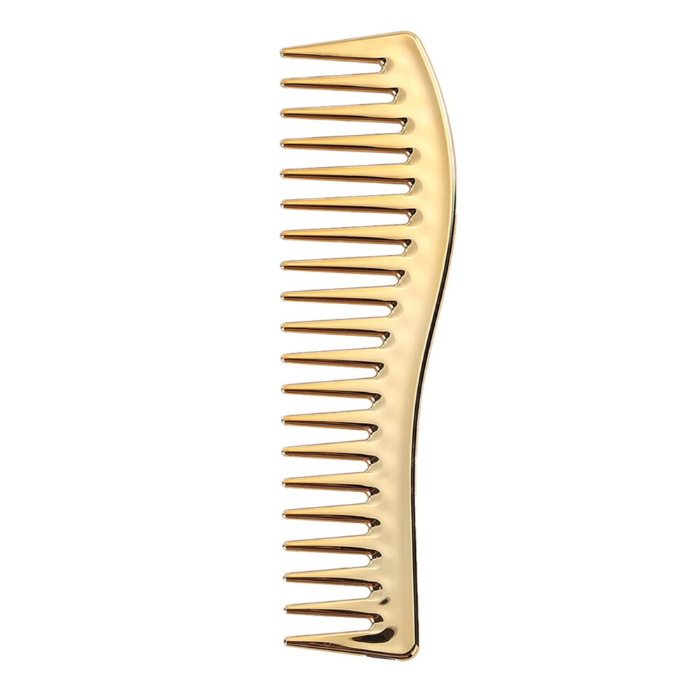 Unisex Professional Hair Styling Comb Metal Electroplated Alloy Design Ergonomic Grip For Cutting And Detangling