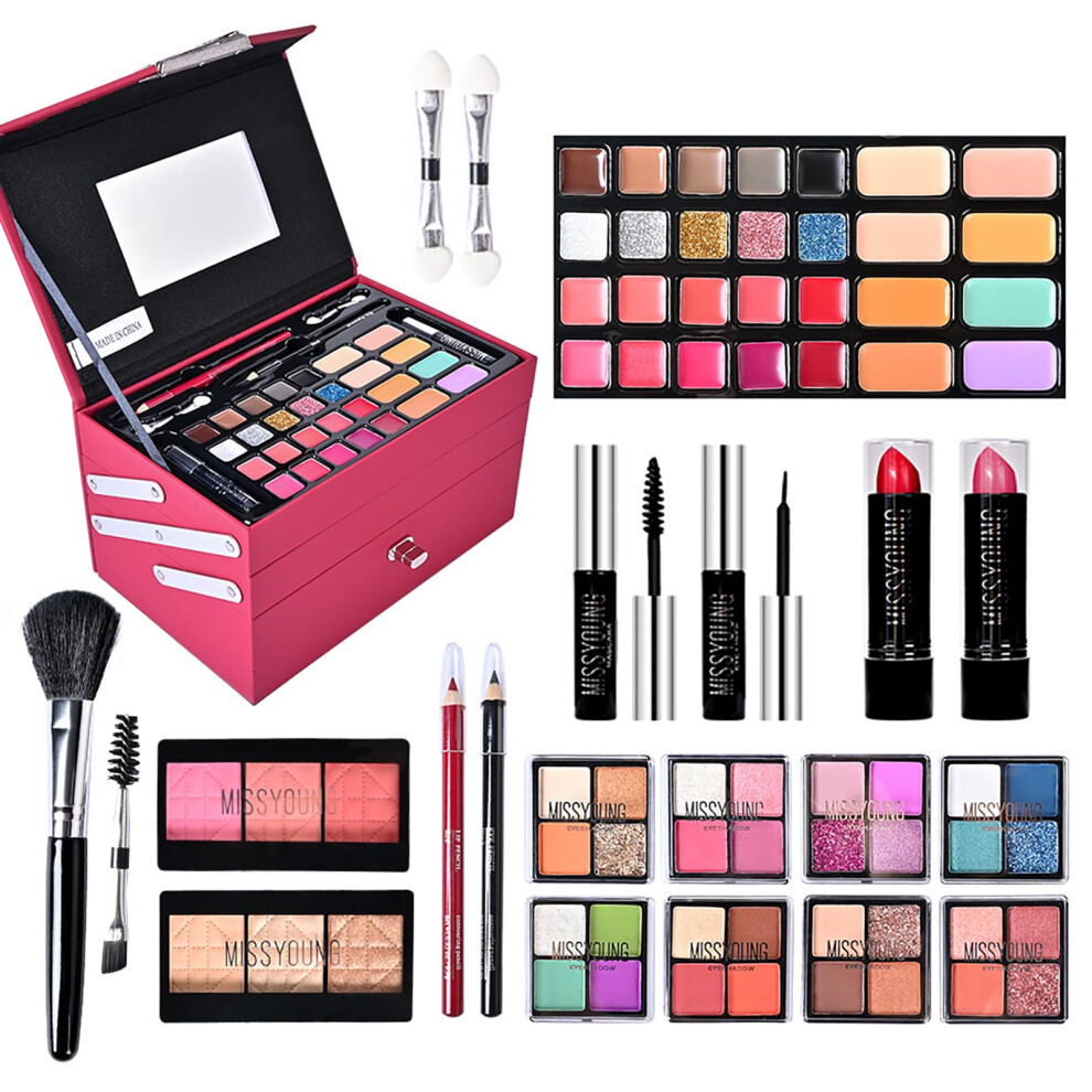 Makeup Gift Set AllinOne Kit for Women with Brushes and Tools, Holiday TravelFriendly Palette