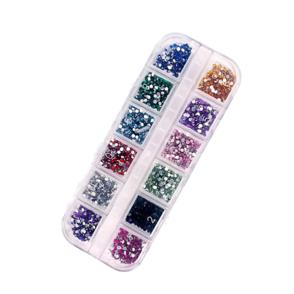 Nail Art Rhinestones Box with Acrylic Nail Crystals for DIY Manicure and LongLasting Sparkle
