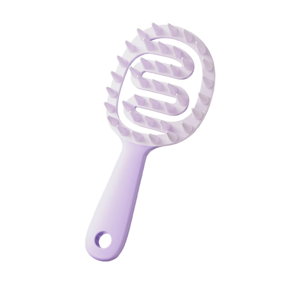 Purple Scalp Massager Shampoo Brush With Ergonomic Grip For Gentle Scalp Massage And All Hair Types,