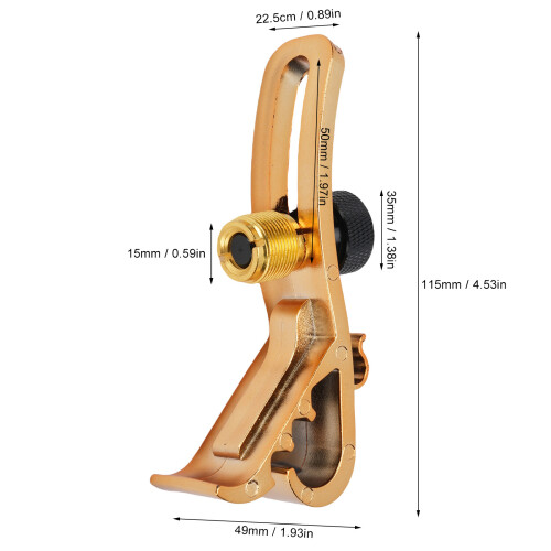4 Pcs Gold Drum Microphone Clamp 5/8 Inch Adjustable Shockproof Holder 1