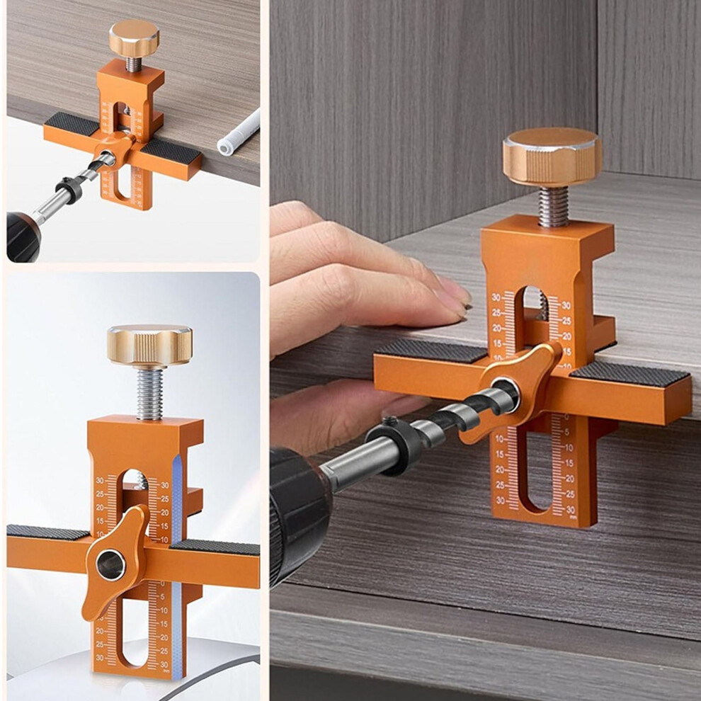 Aluminum Alloy Cabinet Door Positioner With Adjustable Range 0-30Mm And Drill Bits 4091380720844