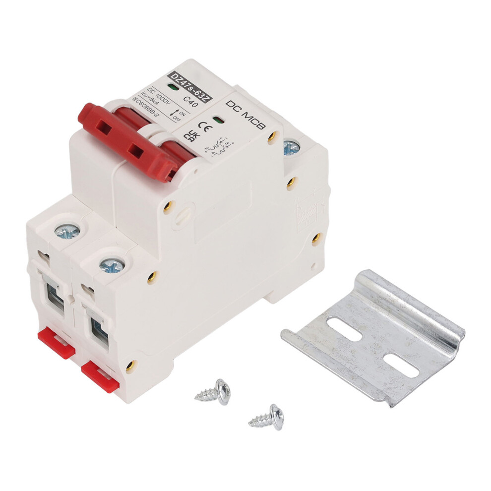 Miniature Dc Circuit Breaker 2P 1000V 40A Overload Short Circuit Protection Quick Response Electromagnetic Trigger System With Auxiliary Arc 9138057859577