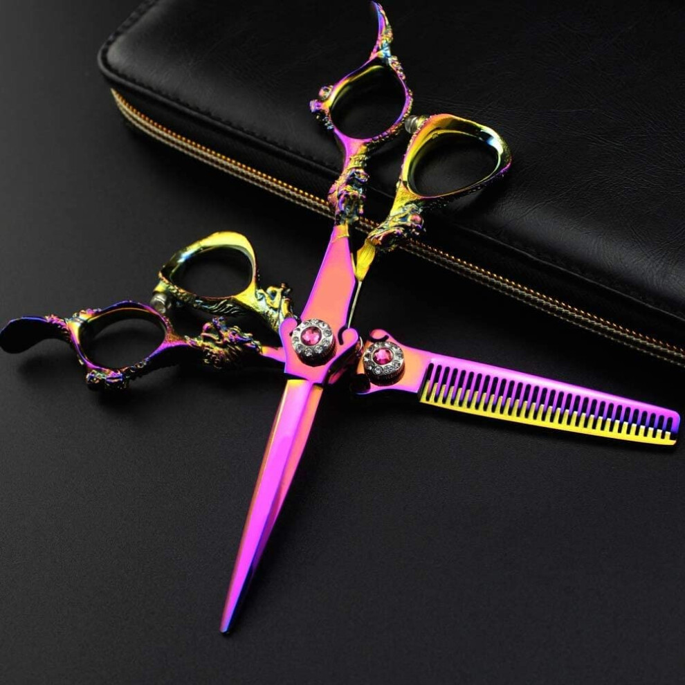 LeftHanded Hairdressing Scissors Set 7 Inch with Barber Shears and Precision Cutting Blades